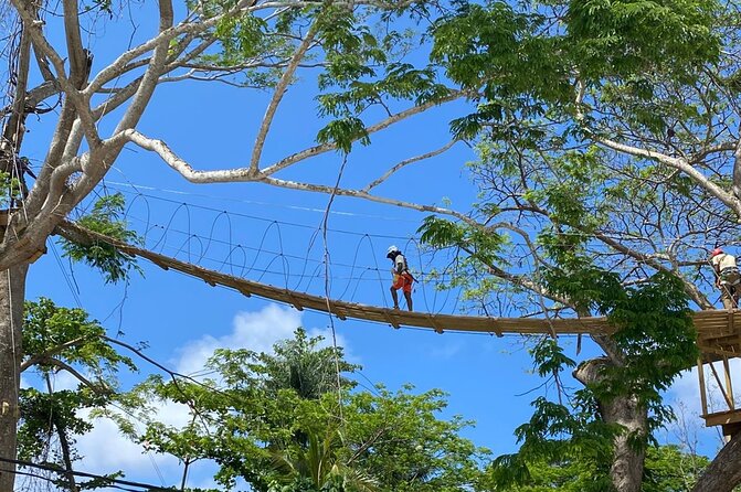 Rio Nuevo Village Ziplining - Three lines, one bridge, and a river crossing